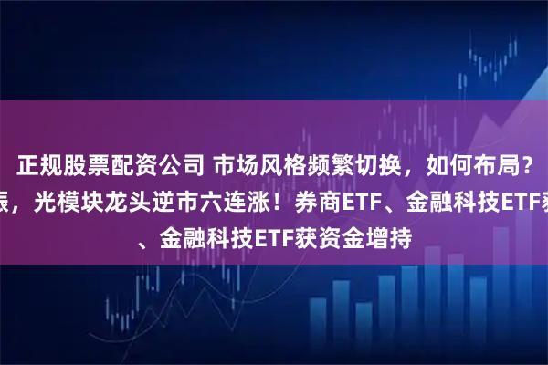 正规股票配资公司 市场风格频繁切换，如何布局？全球AI共振，光模块龙头逆市六连涨！券商ETF、金融科技ETF获资金增持